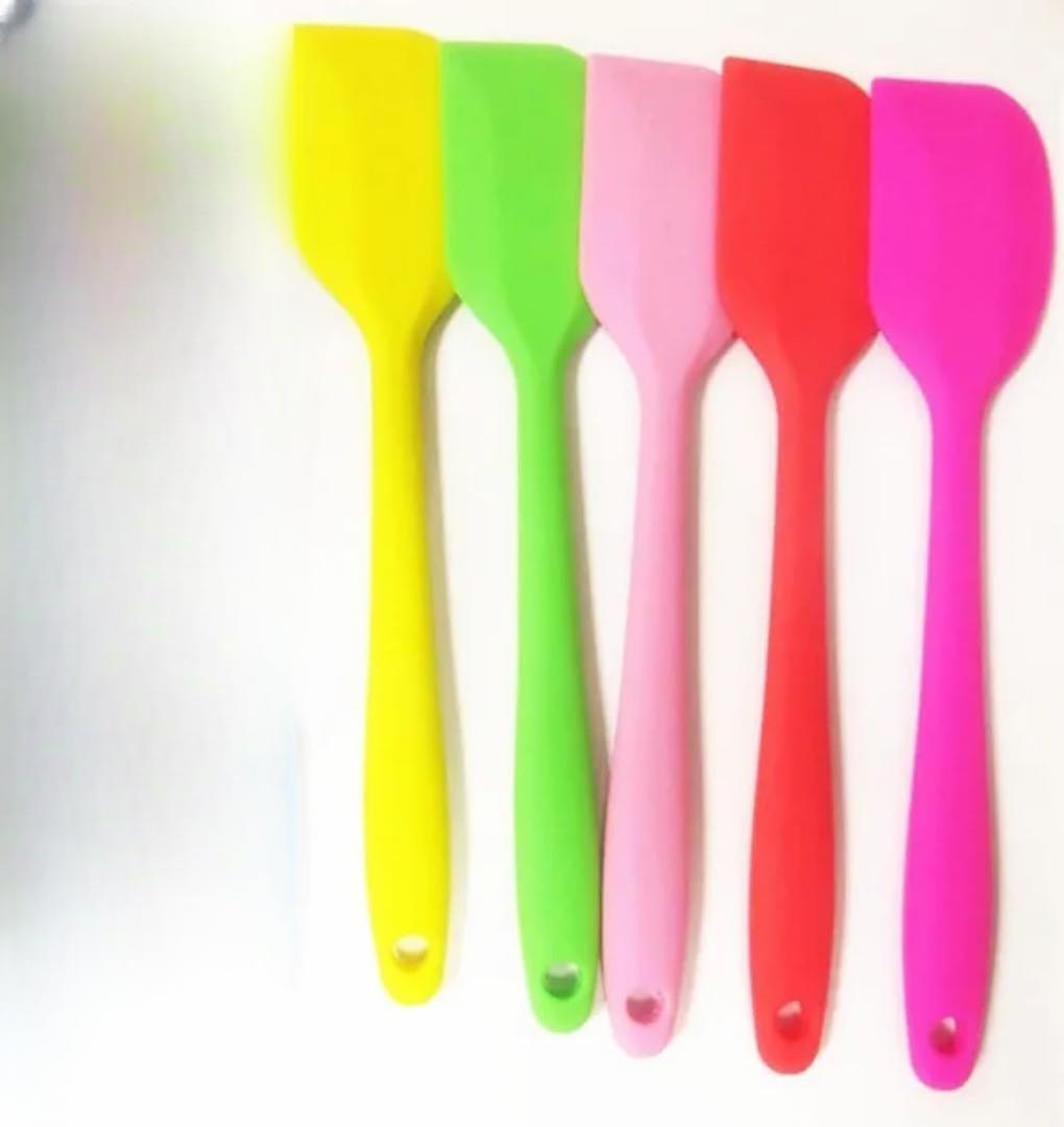 Silicone Spatula Set, 8.5 inch, Heat Resistant, Non-Stick, 5 assorted Rainbow Colors, BPA Free