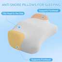 ROYALAY Ergonomic Memory Foam Pillow for Side Sleepers, Contoured Support Pillow for Comfortable Sleeping with Detachable Washable Cover