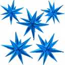 Blue Balloons Foil Star Ballons Explosion Mylar Baloons Large Spike Balloon Photo Backdrops Party Decoration for Birthday Gender Reveal Graduation Wedding Anniversary Bachelorette Halloween Christmas