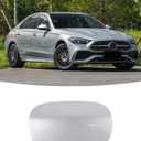 Fuel Tank Cover for Mercedes-Benz C200 C250 C300 C400 C43 C450 C63, Fuel Tank Filler Door Cover for Mercedes-Benz C350e C63 AMG 2014-2021 (Silver)