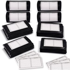 Playsheet Wristband Single Window - Football, Baseball, Softball - Youth Size Armband Playbook - 20 Pack (Black)