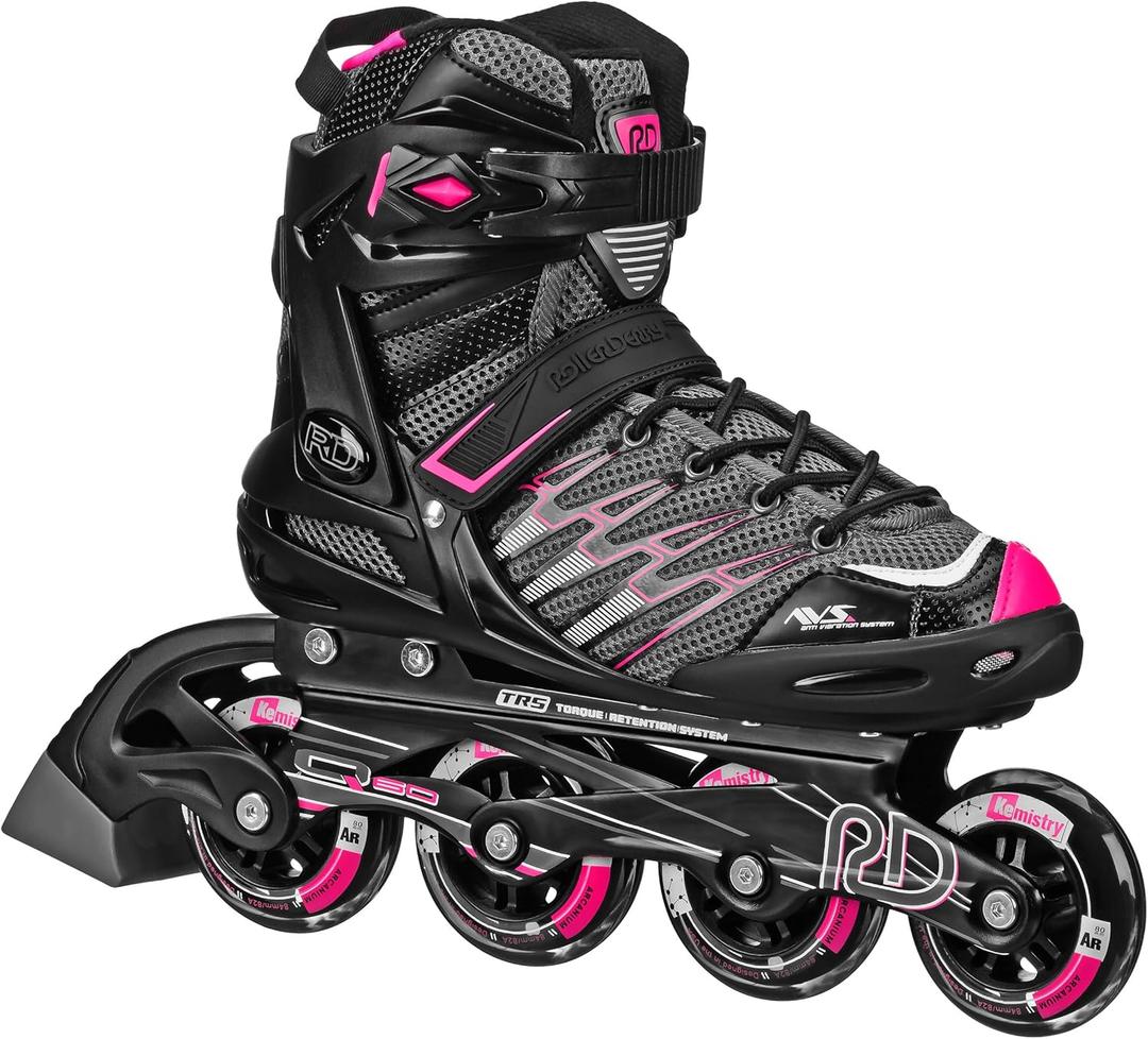 Roller Derby AERIO Q-60 Women's Inline Skates, Black/ Pink, Size 9