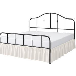 Cottington Lane Ruffled Bed Skirt Full Size with Split Corner, Brushed Microfiber Hotel Quality Ivory Dust Ruffle, 21 Inch Drop Gathered Bedskirt, Soft and Stylish, Shrinkage and Fade Resistant