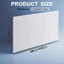 1 Pcs 24"x48" HDPE Sheet, 1/2" Thick High Density Polyethylene Board, Solid Plastic Block Board for DIY Projects, Machining, Home Decor, Handcrafts (White)