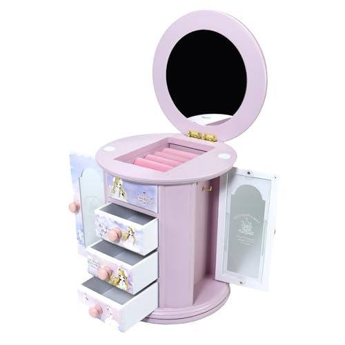JIUYUAEZ Purple Jewelry Box for Girls - Kids Organizer Little Girl Gift
