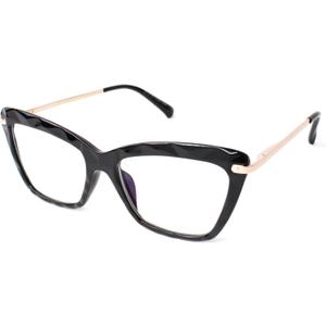 Focus Series Reading Glasses for Women - Full Rim, Polycarbonate & Metal, Includes Case, Cleaning Cloth (Black)