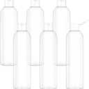 6 Pack 8 oz Travel Squeeze Bottles with Flip Caps Refillable Empty Plastic Containers for Toiletries Shampoo Lotions Oils