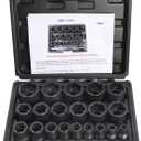 DPTOOL 22 Piece Bolt Nut Extractor Set, 1/2" and 3/8" Drive Impact Lug Nut Remover Socket Tool, Wheel Lock Removal Kit for Extracting Damaged, Stripped Frozen Nuts & Screws Twist Socket Set