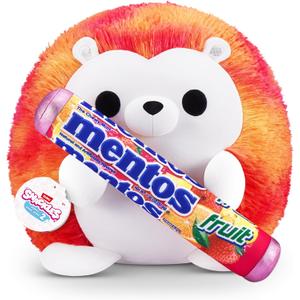 Snackles Series 2 Hedgehog & Mentos 16 Inch Collectible Plush by ZURU, Ultra Soft Stuffed Animal, Giftable