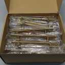 Haliwu 30 Pack Cabinet Handles Brass Gold Cabinet Pulls 5 Inch Hole Center Drawer Pulls Modern Bar Dresser Handles for Bathroom Kitchen Bedroom