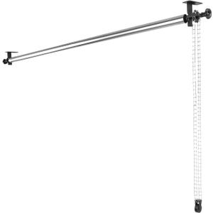 Photography Backdrop Roller Support System, 1 Roller with Metal Chain, 120-inch Stainless Steel Crossbar
