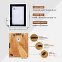 2 x Handicrafts Home 4 by 6 Black White Picture Frame, Handmade Frame For Boho Chic Home Decor, Desk & Wall Decor, Tabletop & Wall, Ideal for Living Room, Office Family Photos, Wedding & Christmas Gift, 4x6