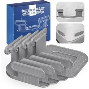 Bed Lock Sheet Holders Fit All Sheet Size, New Upgrade Sheet Straps Keep Sheets Firm & Tight, Bed Fitted Sheet Holder for Corners, Sheet Clips, Mattress Sheet Holder Strap, Sheet Secure Lock Fasteners