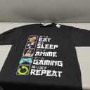 Eat Sleep Anime Gaming Repeat Kawaii Otaku Anime Manga T-Shirt M