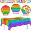 Rainbow Birthday Party Supplies Rainbow Theme Party Decorations for Boy, Include Tablecloth Banner Plate Napkin Cups
