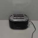 Mueller Retro Toaster 2 Slice with 7 Browning Levels and 3 Functions: Reheat, Defrost & Cancel, Stainless Steel Features, Removable Crumb Tray, Under Base Cord Storage, Black