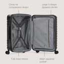 U.S. Traveler Boren Polycarbonate Hardside Rugged Travel Suitcase Luggage with 8 Spinner Wheels, Aluminum Handle, Black, Checked-Large 30-Inch, Checked-large 30-inch, No Usb Port