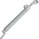 Heavy Duty Door Closer, White, Metal Construction, Adjustable Hydraulic Automatic Door Control Arm, Commercial Grade,Screen Door Piston Replacement (Can stop door closer-1Pcs)