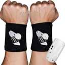Kettlebell Wrist Guards, Sweat Weighted Wristbands with Insert Support, Shock-Absorbing Sleeve Protector for Athletes Fitness Strength Training