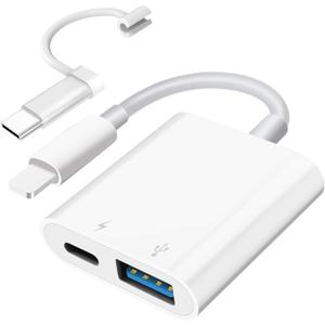 SUNTRSI USB Camera Adapter, Portable USB 3.0 Female OTG Adapter for iPhone, iPad to USB Adapter with Charging Port, No Application, Plug and Play SUNTRSI USB Camera Adapter, Portable USB 3.0 Female OTG Adapter for iPhone, iPad to USB Adapter with Charging Port, No Application, Plug and Play