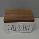 DRASTAR Tampon Holder for Bathroom, Feminine Product Organizer, Pad Organize Case with hinged lid, Shark Week Tampon Storage, Lady Stuff Box for Bathroom Accessories (White)