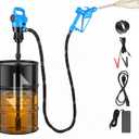 Electric Drum Barrel Pump with 120V AC/12V DC Power,DEF 55 Gallon Drum Pump with 2-Inch Bung Adapter & Telescoping Suction Tube 34" to 49", 5 GPM Flow Rate for DEF, Diesel, Water, Antifreeze