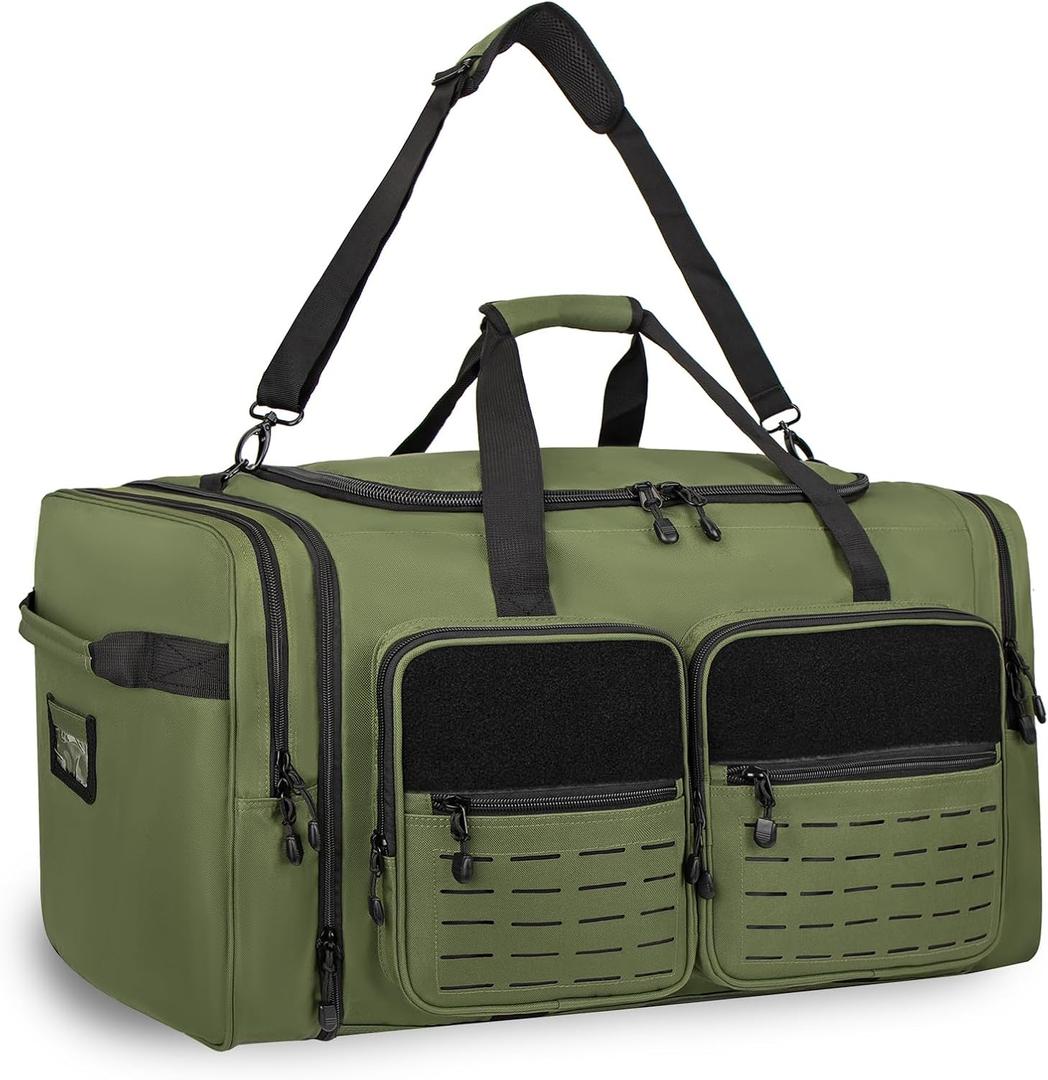 Goloni 130L Expandable 32" Heavy Duty Extra Large Duffel Bag,Sports Gym Equipment Travel Duffle Bag for Soccer Baseball Basketball Hockey Football Team Coaches & More (Green)