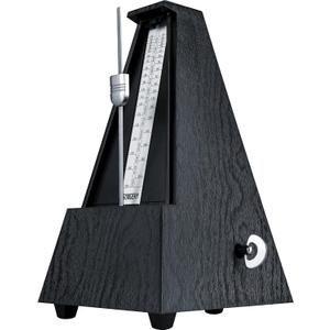 Sondery Classic Mechanical Metronome with Bell for Piano Guitar Drum Violin Saxophone All Instruments, Tempo Range 40-208bpm, Beats 02346, Black Wood Grain ABS Case with Comfortable Click Sound