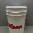 WILSON Sporting Goods Ball Bucket with Lid, White