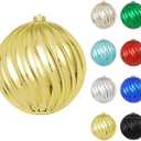 8in Large Christmas Ornaments Gold Shatterproof Christmas Ball Ornaments Giant Hanging Balls Mercury Decorations for Holiday