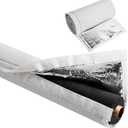 3 Layers HVAC Copper Pipe Insulation Cover, 72x10.2 Inch 600D Oxford AC Pipe Insulation Covers, Flexible White Gray Copper Line Insulation Sleeve for Central AC Mini Splits Mini Splits
