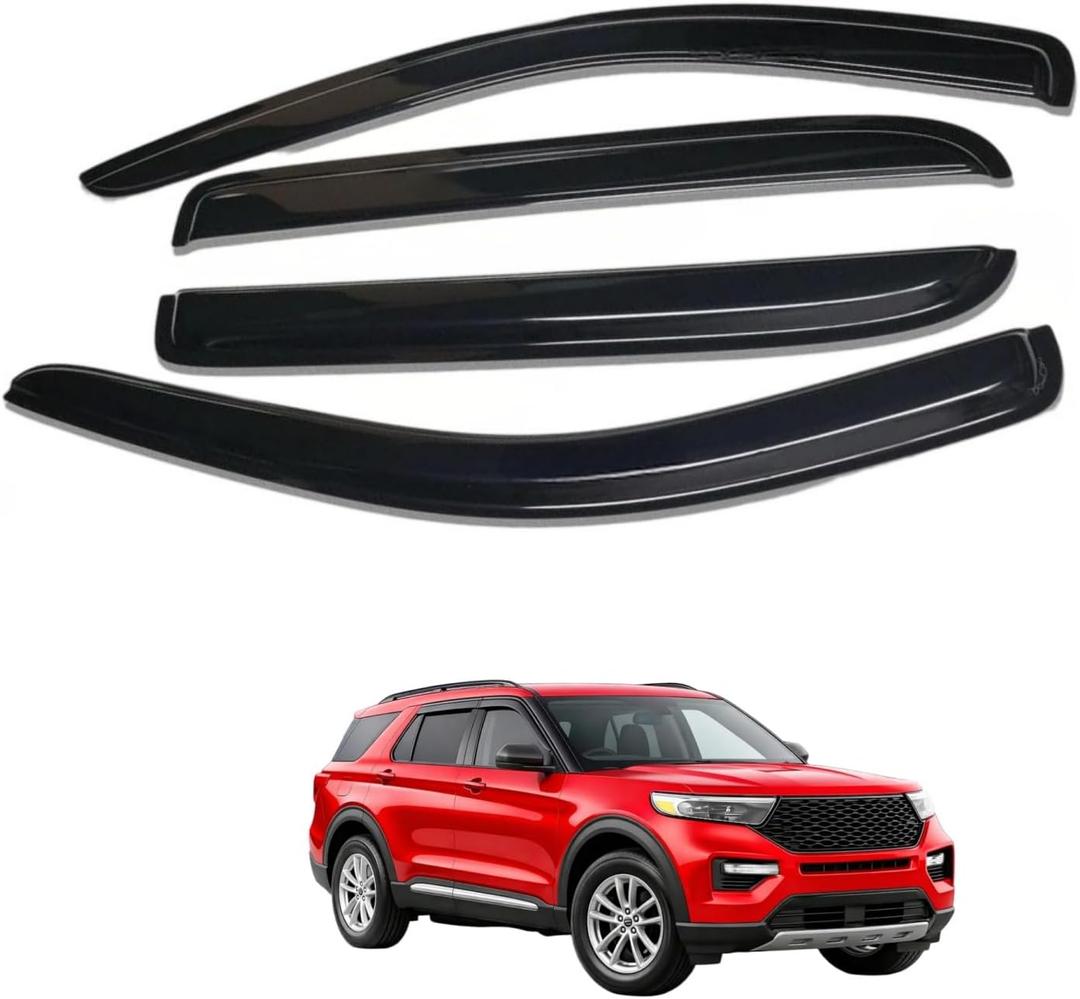 Tape-On Window Visors 4PCS Compatible with 2020-2026 Ford Explorer