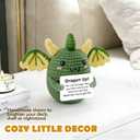 Inspirational Gifts for Women,Cute Mini Crochet Dragon with Affirmations Cards for Home/Office Decor, DragonGifts for Him Her,Motivational Gifts for Birthday Holiday Friends Coworkers