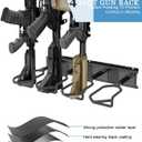 Heavy Duty Steel Gun Rack - Wall Mount, Adjustable 4/8/12 Slot Indoor Gun Racks, Securely Display Shotgun & Rifle