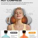 3-in-1 Neck Massager Pillow - Cervical Pillow Massage Neck Hump for Shoulder Pain Relief, Back Shoulder Massager with Kneading, Shiatsu Kneading Massage with Heating, Traction Function, Hump Corrector
