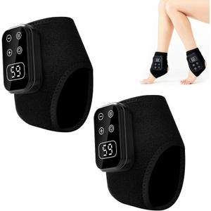 2Pcs Foot Massager,Feet Massager, 3-in-1 Foot Advanced Renew Triple Method Massager, Wireless Portable for Home/Office/Travel, 3-Speed & 5-Temperature(Black)