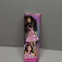 Barbie Fashionistas Doll #224 with Black Wavy Hair, Pink Gingham Dress & Accessories, 65th Anniversary Collectible Toy