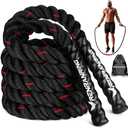 Jump Rope, 3LB Weighted Jump Rope for Fitness, 9.8ft Heavy Jumping Ropes for Exercise, Adult Workout Rope for Men & Women Improve Strength, Skipping Rope for Gym Training, Home Workout