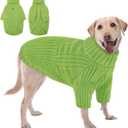 KOESON Dog Sweater, Turtleneck Pet Sweaters with Leash Hole, Warm Soft Sweater for Dogs Female Male, Pet Knitted Pullover for Christmas, Thanksgiving, Fall, Winter and Spring (Large, Green)