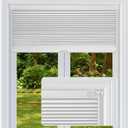 Cordless Cellular Shades, No Drill No Tools Honeycomb Window Blinds, Blackout Light Blocking Cellular Shades for Window, Thermal Insulation Blinds, Easy to Install, White 31" W x 48" H