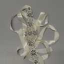 Bridal Belt Handmade Crystal Wedding Sash Rhinestone Sash for Flower Girl Evening Dress (106.69x0.78 Inches)