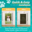 2PACK Medium Dog Door Replacement Flaps with Screws, Compatible with Petsafe Freedom PAC11-11038, Weather-Proof & Warp-Resistant, Dog and Cat Flap, 12 7/8'' 8 1/8''