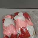 13 FT 45 Pcs Valentine's Day Felt Heart Garland Banner Decorations Pink Red White 3D Heart Felt Banners Garland for Fireplace Anniversary Wedding Engagement Party Home Decor