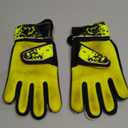 Soccer Goalkeeper Gloves for Kids Boys Children Youth Football Goalie Gloves with Strong Grips (Size 5 suitable for 9 to 12 years old, Fluorescent Yellow)