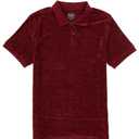 Guess Men's Casual Polo Shirts Long Sleeve Textured Knit Tee Shirt Wrok Tshirts, Size XL