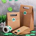 6 x 500Pcs St. Patrick's Day Stickers Green Shamrock Clover Stickers Roll 1.5in Self-Adhesive Waterproof Sticker Decor for Irish Holiday Party Scrapbook Journal Envelopes Decorations