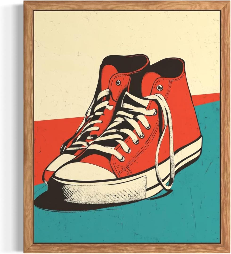 Sneakers Pop Art Print Poster, Vintage Retro Wall Art Decor Paintings Classic Artwork for Bedroom Living Room Decorations. Gallery 14C (Sneakers, 11 x 14 inches, Unframed)