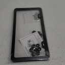 License Plate Frame, Metal Thin Stainless Steel with 2 Holes Screw Cap, 2 Pack ((Top-Purchased) Matte Black)