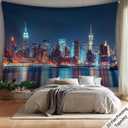 FENDROM City Night Punk Cityspace Tapestry Night Street Architecture Wall Decor City Skyline Wall Hanging Decorations Tapestry for Home Living Room Gaming Room Dorm