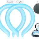 2PCS Neck Cooling Tube with Insulated Bag, Reusable Ice Cooler, Wearable Neck Coolers for Hot Weather (Blue*2)